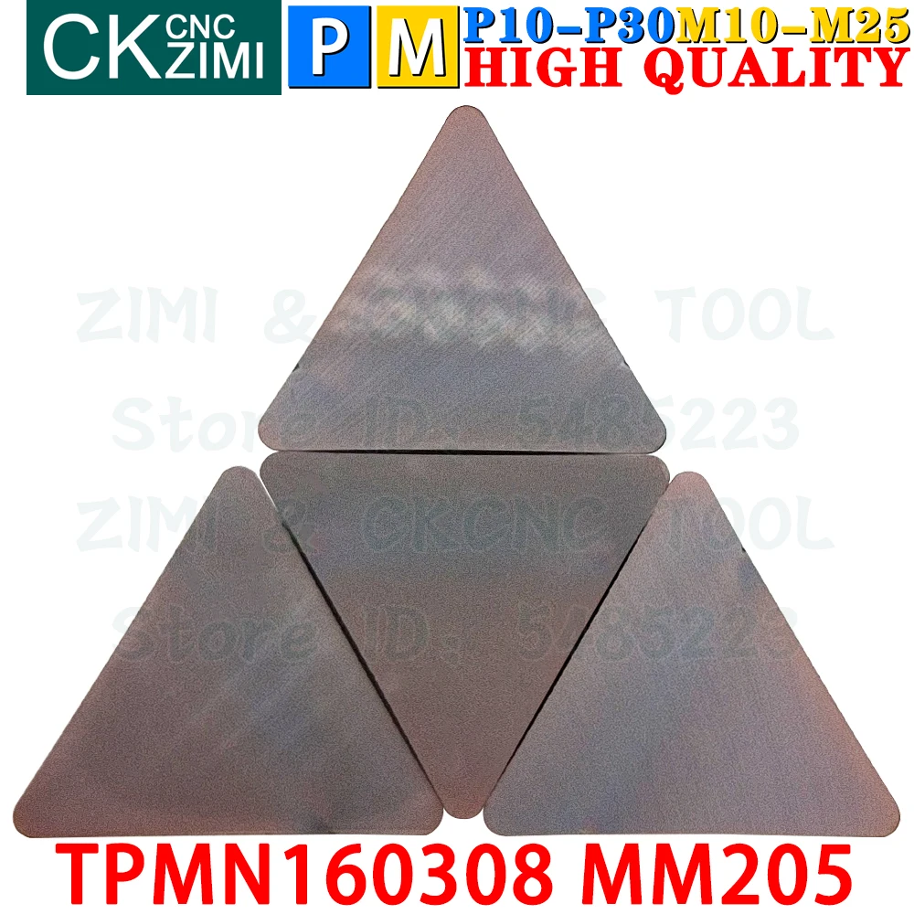 TPMN160308 MM205 TPMN 160308 Carbide Inserts Milling Inserts Tools Turning Tools CNC Metal Lathe Tools Indexable Cutting Tools