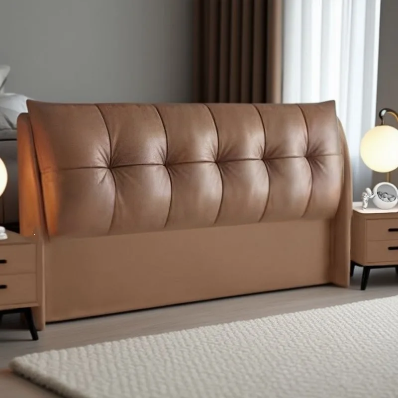 Ecological solid wood soft bag leather headboard, modern simple wind, bedside backrest integrated floor, others