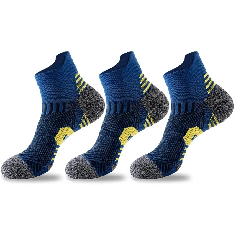 3 Pairs Spring Men\'s Socks AnkleThick Knit Sports Sock Outdoor Fitness Breathable Quick Dry Wear-resistant Short Running Sock