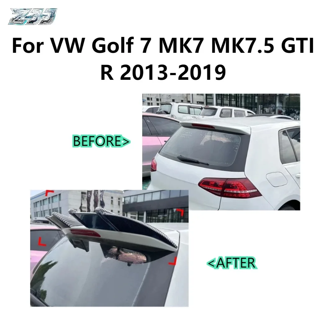 

For VW Golf 7 MK7 MK7.5 GTI R 2013-2019 Rear Roof Spoiler Wing Gloss Black ABS Car Styling Hatchback Accessories