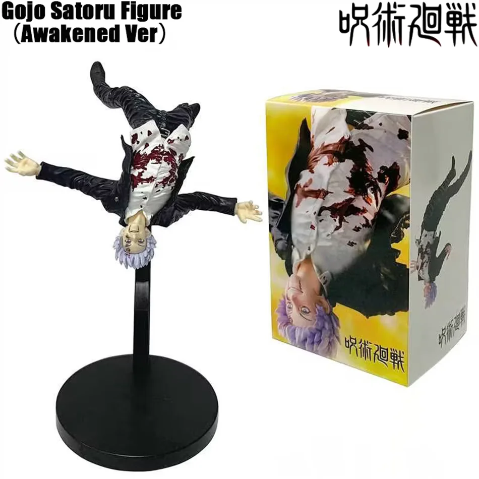 Figura de 19 cm de Gojo Satoru, personaje del anime japonés Jujutsu Kaisen, en su versión despierta, modelo de PVC coleccionable, estatua, juguete decorativo para escritorio, ideal como regalo.