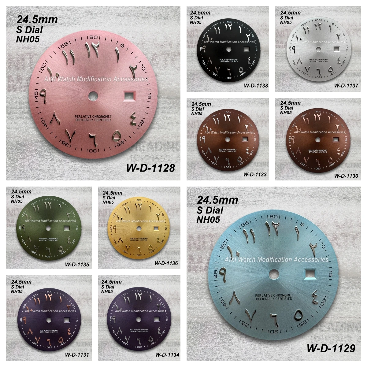 

24.5mm S Logo Arab Dial Fit NH05 Movement Ladies' High Quality Sunray Watch Modification Accessories