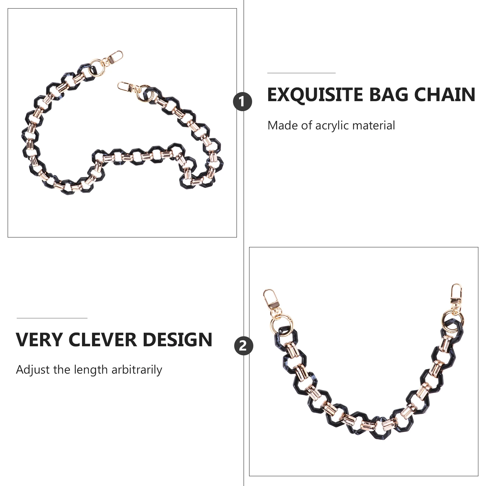 

Resin Chain Strap DIY Tote Chains Bag H Compatible Clutch Mini Bags Durable Eco Friendly Detachable Girls