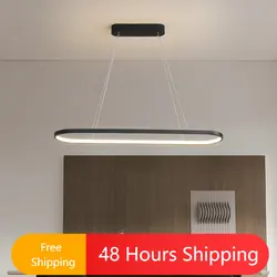 Nordic Strip Restaurant Pendant Lamp Living Room Bedroom Kitchen Island LED Light Hanging Lighting Dining Room Home Decoration