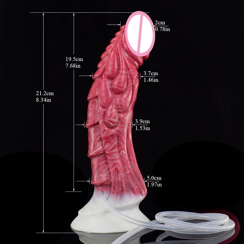 NNSX Realistic Squirting Dildo Anal Plug Silicone Dragon Penis Fantasy Masturbator Ejaculation Dick Adult Sex Toys For Women Men 6