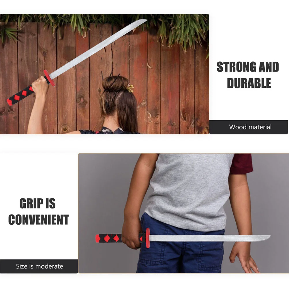 سيف خشبي ساموراي ياباني للأطفال ، لعبة تأثيري تفاعلية ، مقاومة للاهتراء ، جمع الأطفال ، 2 *