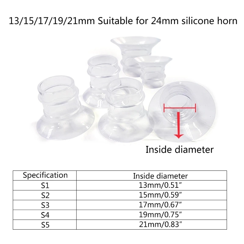 Conjunto inserção flange bomba, escudo, conversor estreito, 13mm, 15mm, 17mm, 19mm, 21mm, 6pcs