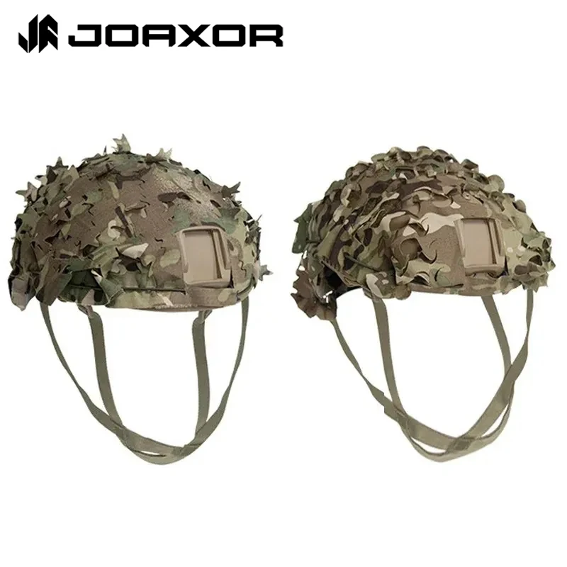 joaxor capa de capacete tatico malha respiravel camo camuflagem capa otimo para equipamento militar tatico combate capacete rapido 01