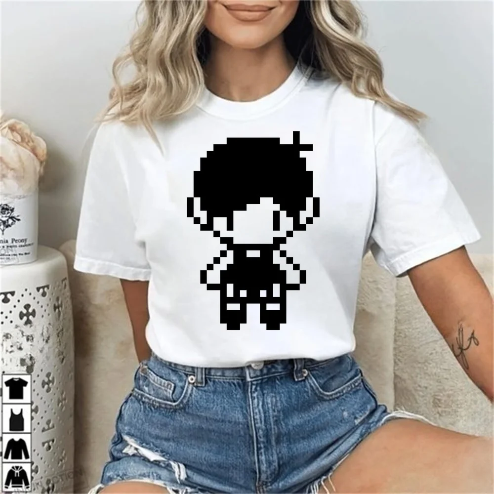 Omori t-shirt female funny anime 80s japanese t shirt cutecore dollette clearance sales