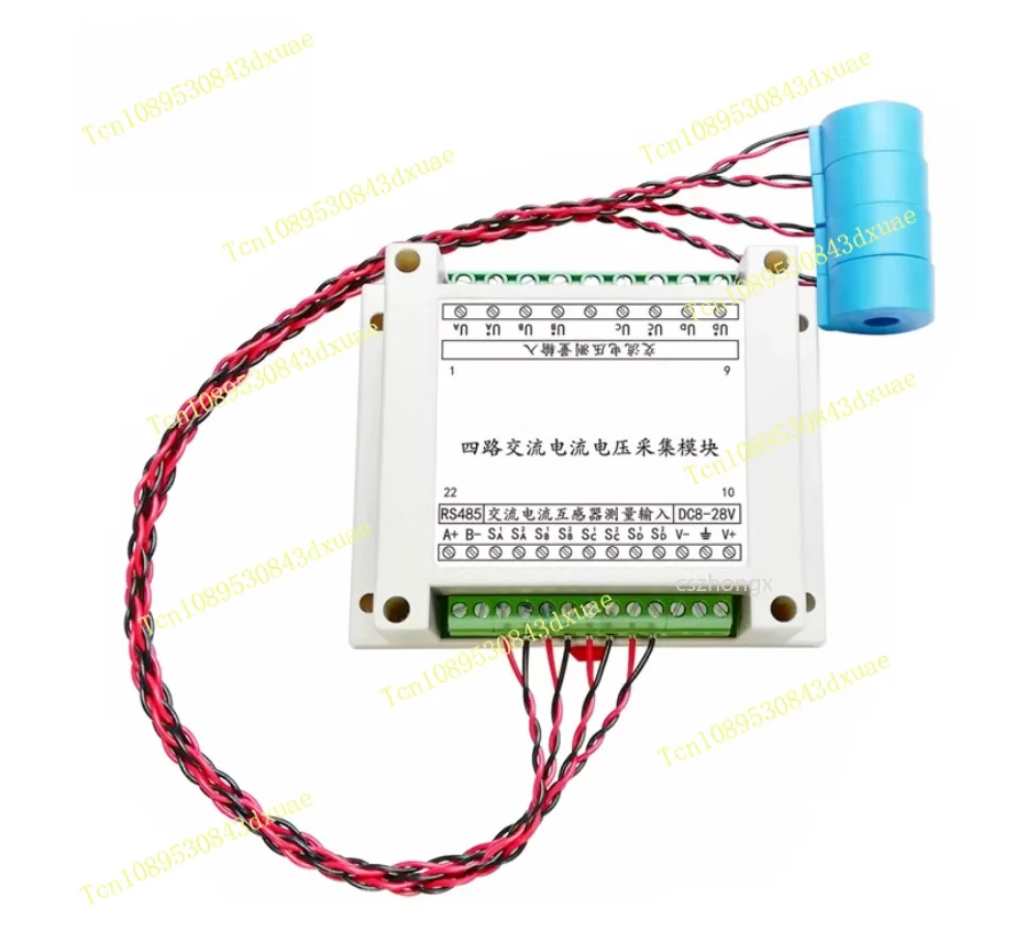 Multi-channel 8-channel AC Current Frequency Measurement Acquisition Detection Module RS485 Sensor Transmitter MODBUS-RTU