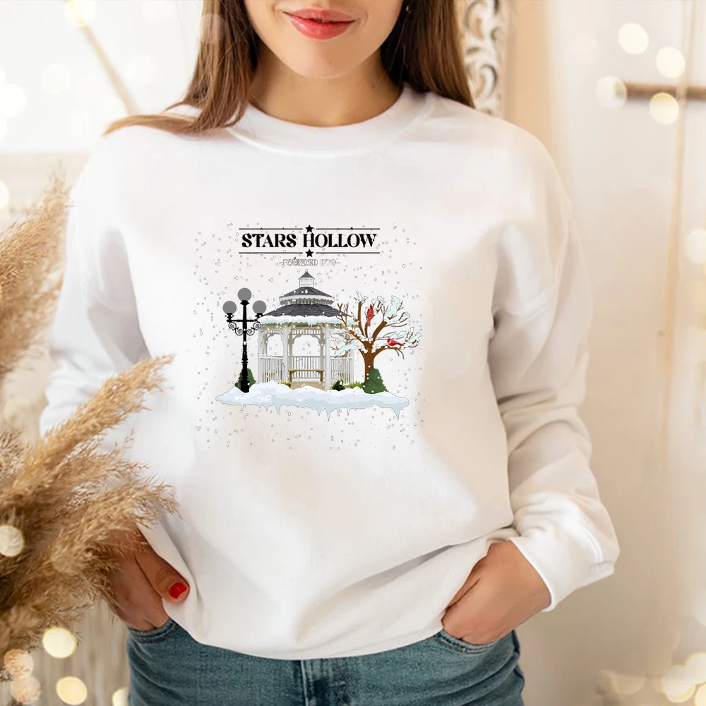 Stars Hollow Christmas Festival Sweatshirt Christmas Tree Sweater Festival Shirts Winter Clothes Women Pullover Christmas Gifts