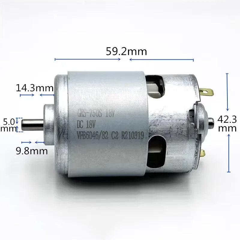 RS-750SH-6046 DC 12V 14.4V 18V 16000RPM High Speed Power Large Torque Mini 42mm Motor DIY Electric Impact Drill Garden Tools Toy