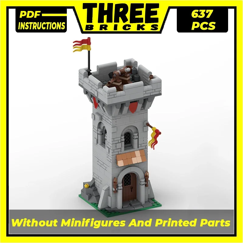 

Medieval Fortress Model Moc Building Bricks Knight Castle Outpost Technology Modular Blocks Gift Christmas Toy DIY Sets Assembly