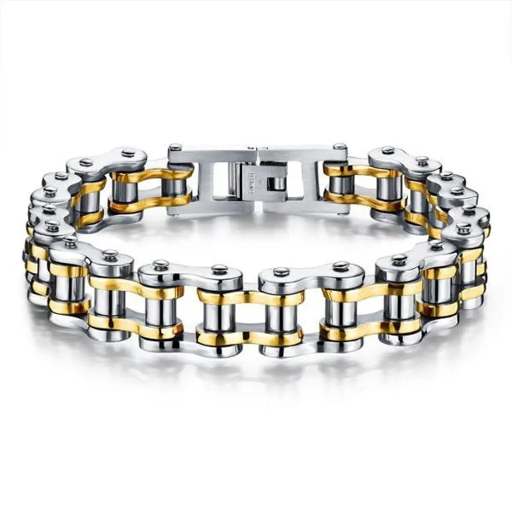 

mens bracelet biker bracelet titanium steel bracelet bike chain bracelet link chain jewelry