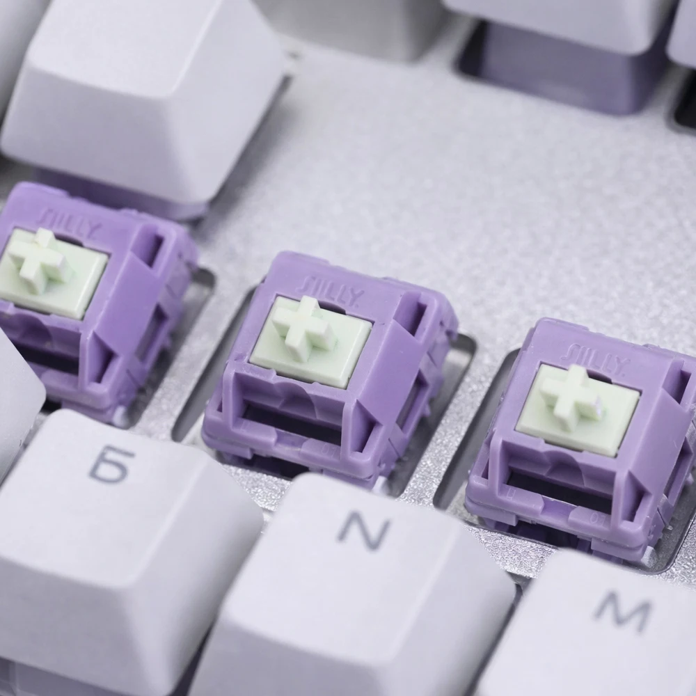 Sillyworks HMX Hyacinth V2 Linear Switch 45g MX Structure Factory Lubed Custom Mechanical Keyboard Switches Hot Swap HiFi Sound