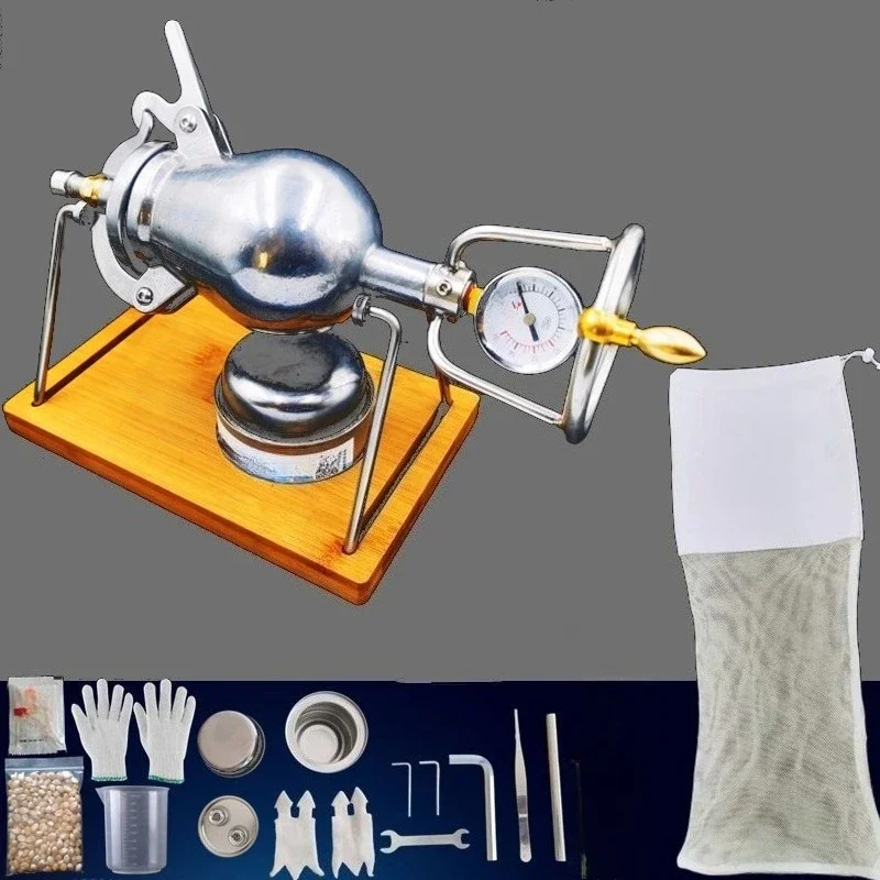 Mini Popcorn Machine 720ML-1000ML Stainless Steel Old-Fashioned Household Grain Amplifier Alchemy FurnaceGoods in stock