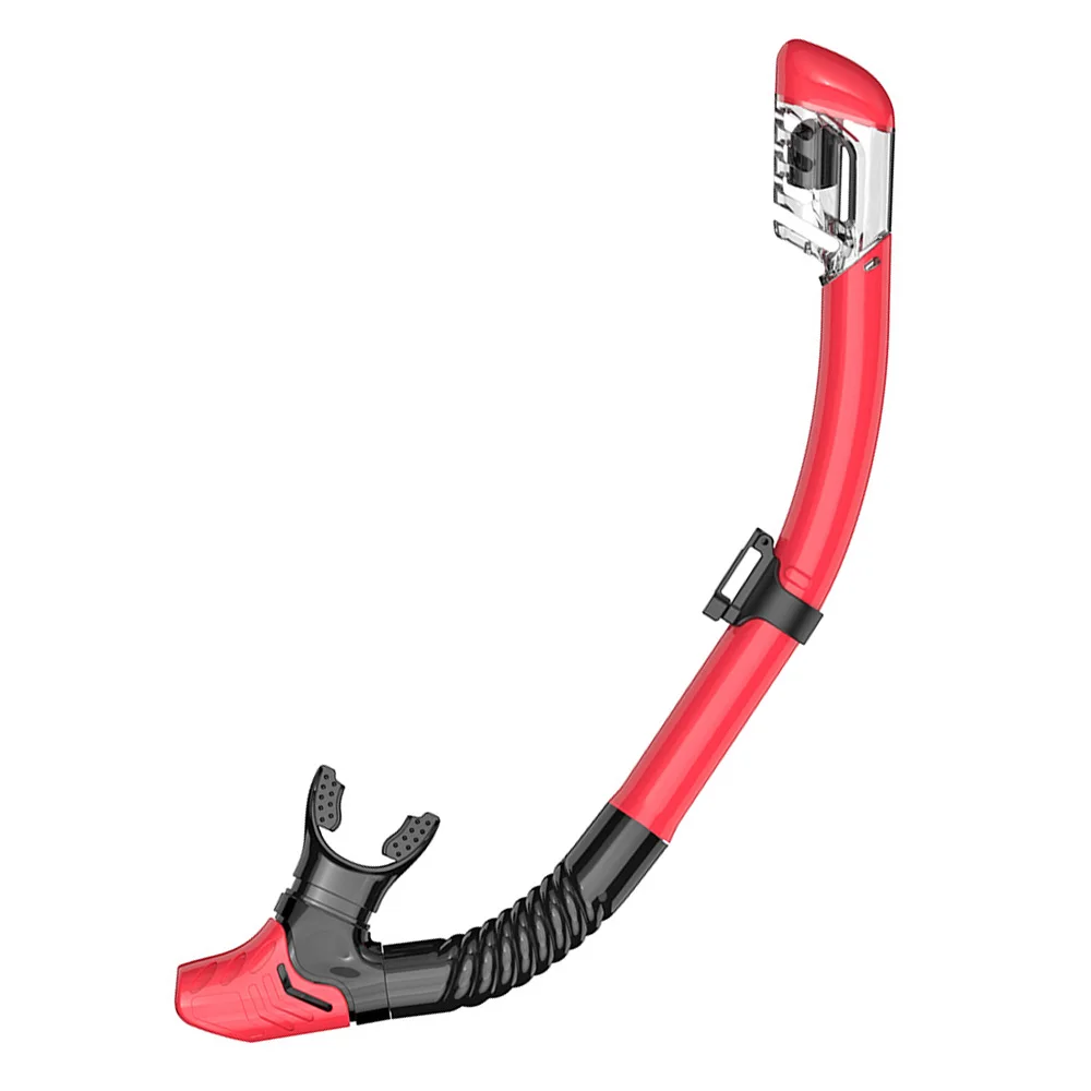 Volltrockener Schnorchel, leicht atmungsaktiver Tauchschnorchel zum Tauchen, Freitauchen, Schwimmen, Oberteil, Trockenventil, Mundstück aus lebensmittelechtem Silikon – Detail 13