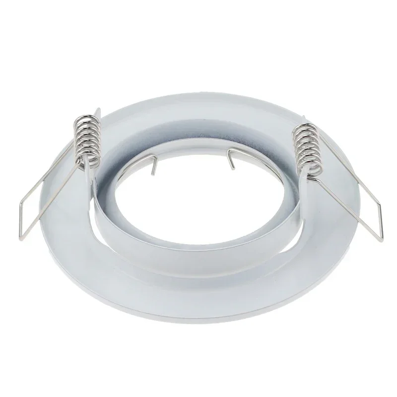 10PCS Round Adjustable Round Adjustable Metal LED Recessed Ceiling Light Frame for GU10 MR16 Bulb Fitting Mounted Spotlights