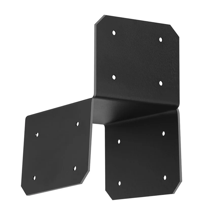 ABKP-4 Pezzi Nero Joist Ancoraggio Connettore Fit Post, Calibro 18 Tetto Tie Header Gancio Giunto Post Cap Per Casa In Legno