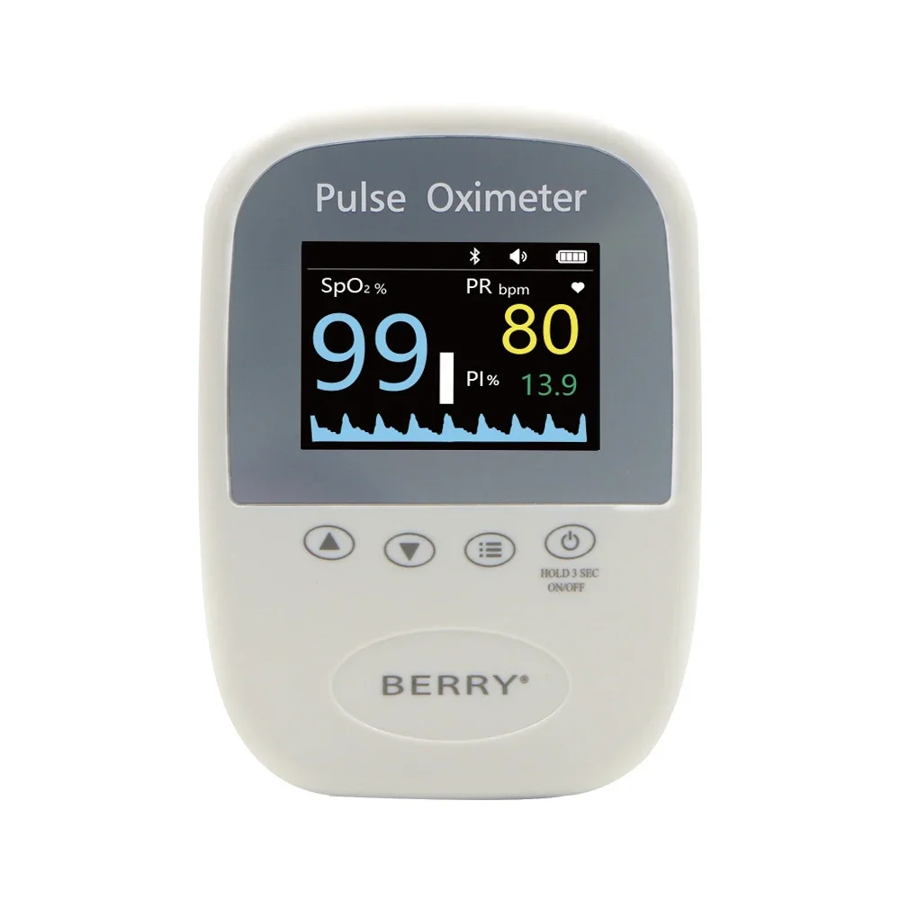 Freqüência Cardíaca Oxigênio Saturação Pet Monitor, Berry Oxímetro Veterinário, Bluetooth, Uso Animal, SPO2, Monitor de Pulsação