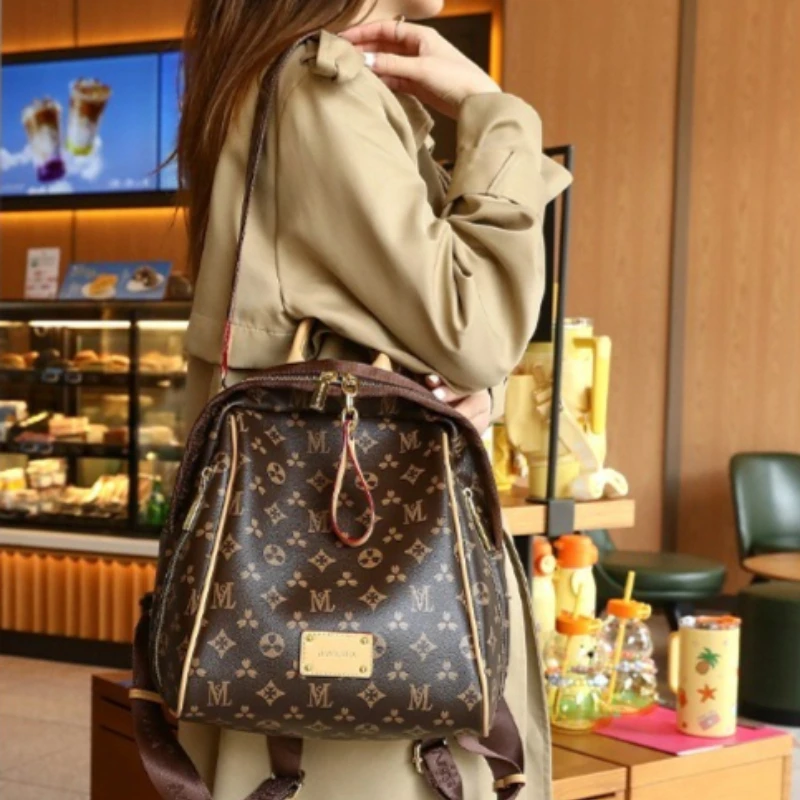

Niche new fashionable women's bag printed backpack, personalized, simple and versatile single shoulder crossbody bag