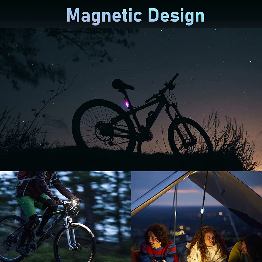Mini Flashlight USB TYPE-C Fast Charging Keychain Torch Portable Strong Magnetic Warning Lantern Camping Long Range Flashlight