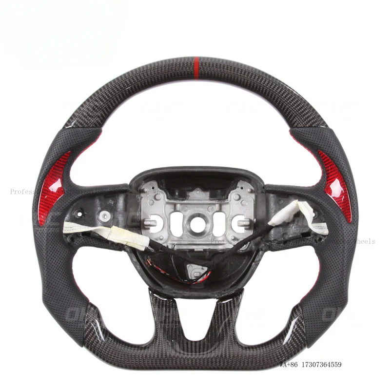 

Cross-border exclusive supply suitable for Dodge Challenger SRT Charger real carbon fiber car steering wheel modification