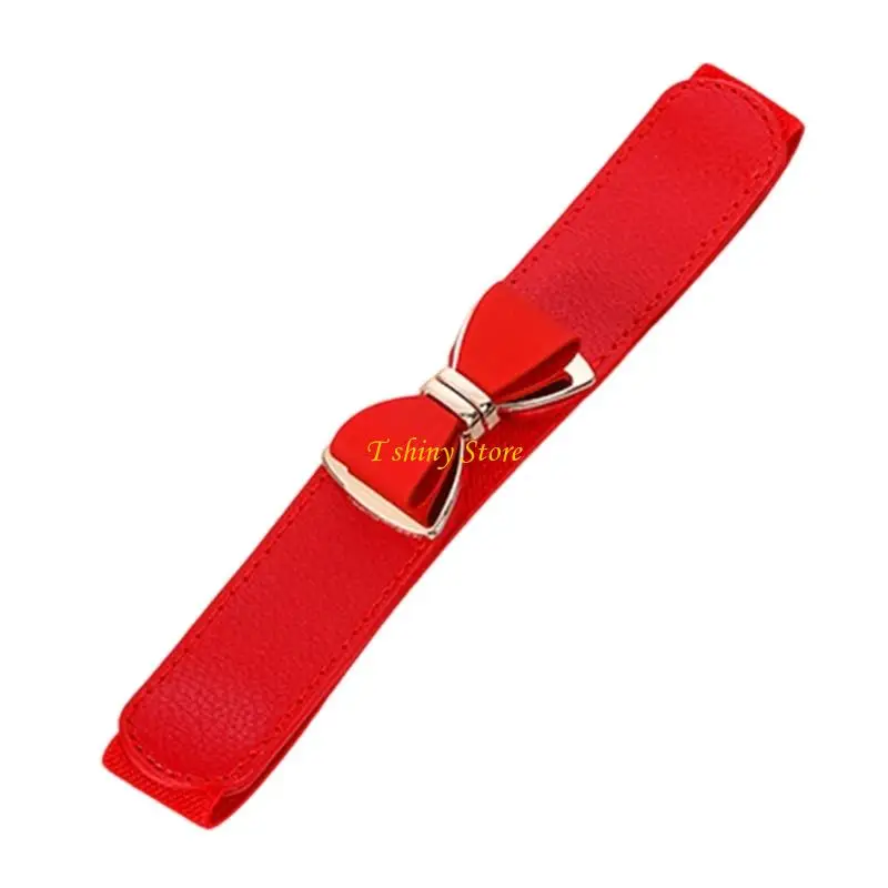 

N58F Elastic Waist Belt Women Adjustable Decorative Clasp Waist Ornament For Dresses Coats Jackets Layering Look
