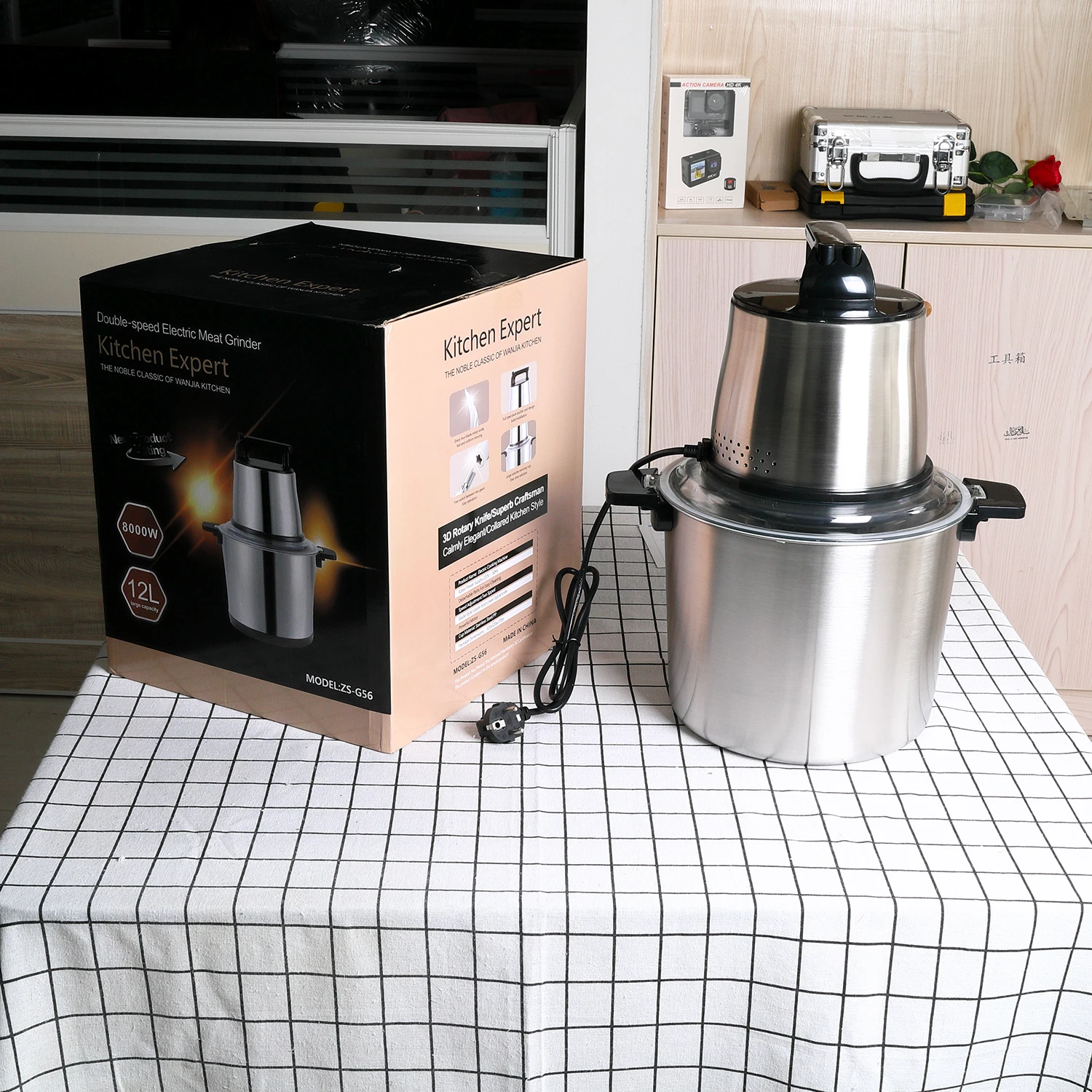 6/8/12L Large Capacity Food Processor Meat Grinder Vegetable Blender Fufu Pounding Machine for Yam Mixer view 6