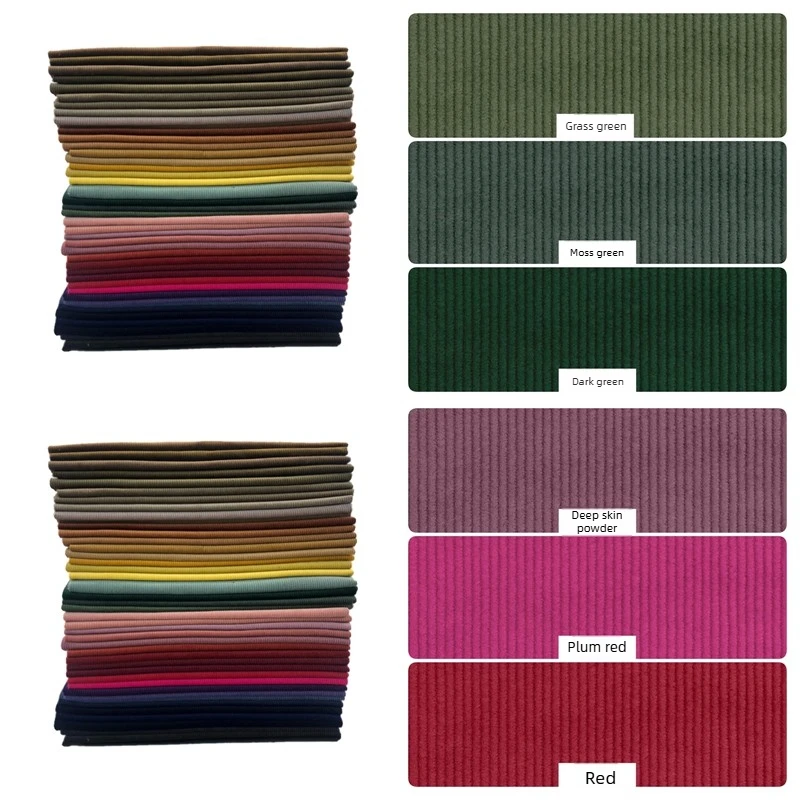 Cotton Elastic Thickened Corduroy Fabric By The Meter for Clothing Sofa Covers Pants Shirts Coats Sewing Comfortable Plain Cloth