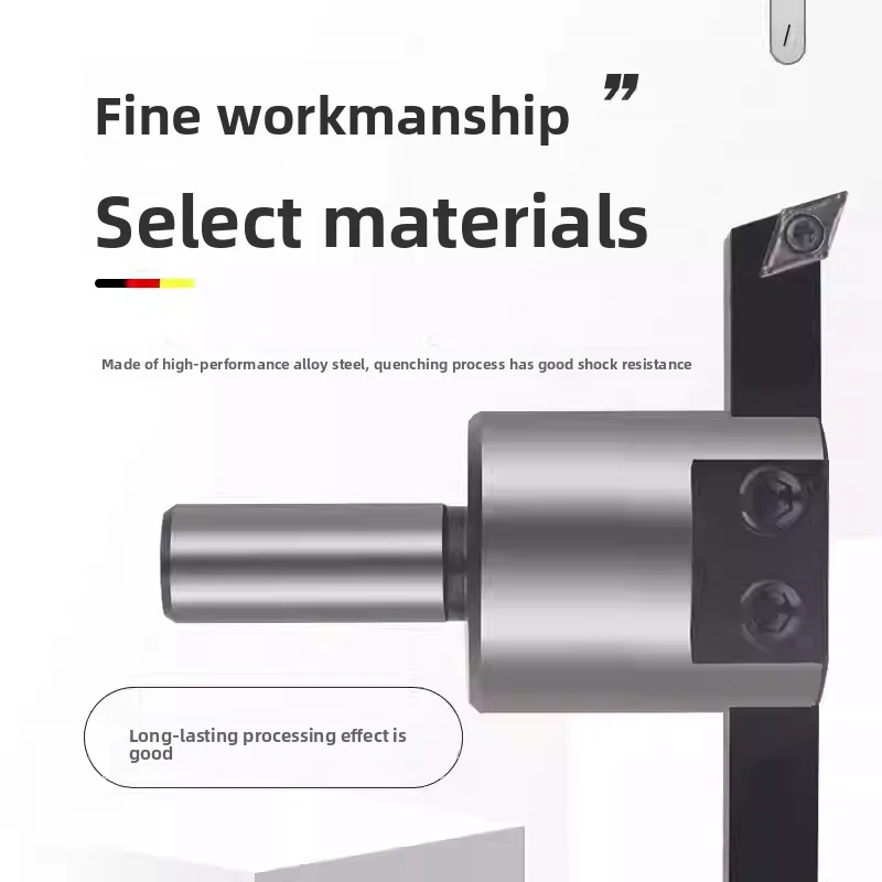 Milling Face Mill Adjustable Size Flycutting CNC Tilted 5° End Face Cutter with Turning Tool Holder Mount