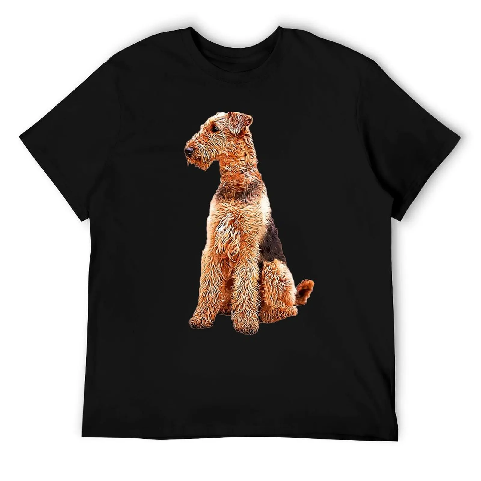 

Airedale Terrier Cute Dog T-Shirt t shirts for man pack cotton man t shirt luxury T-Shirt