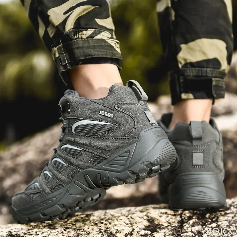 New Winter Men's Boots Warm Plush High-Top Snow Boots Waterproof Men Hiking Boots Outdoor Sneakers Men Work Fashion Ankle Boots