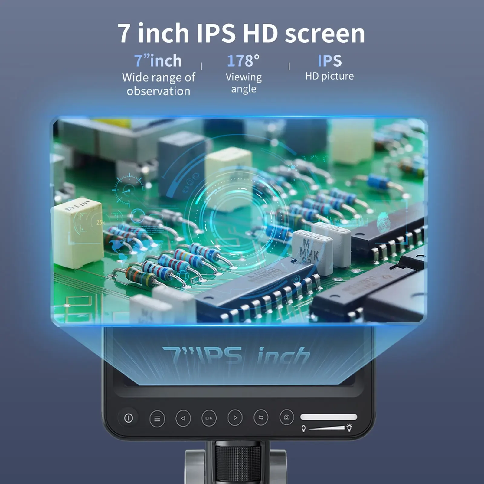 Zz para tesihan microscópio de reparo móvel tela ips de 7 polegadas microscópio eletrônico vídeo portátil microscópio digital usb