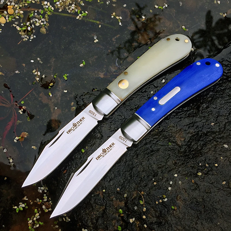 [Minghong Brother1509 ] Slip Joint Folding Knives Pocket Modern Traditional Classic Knife Camping tactical Survival Knife Tool