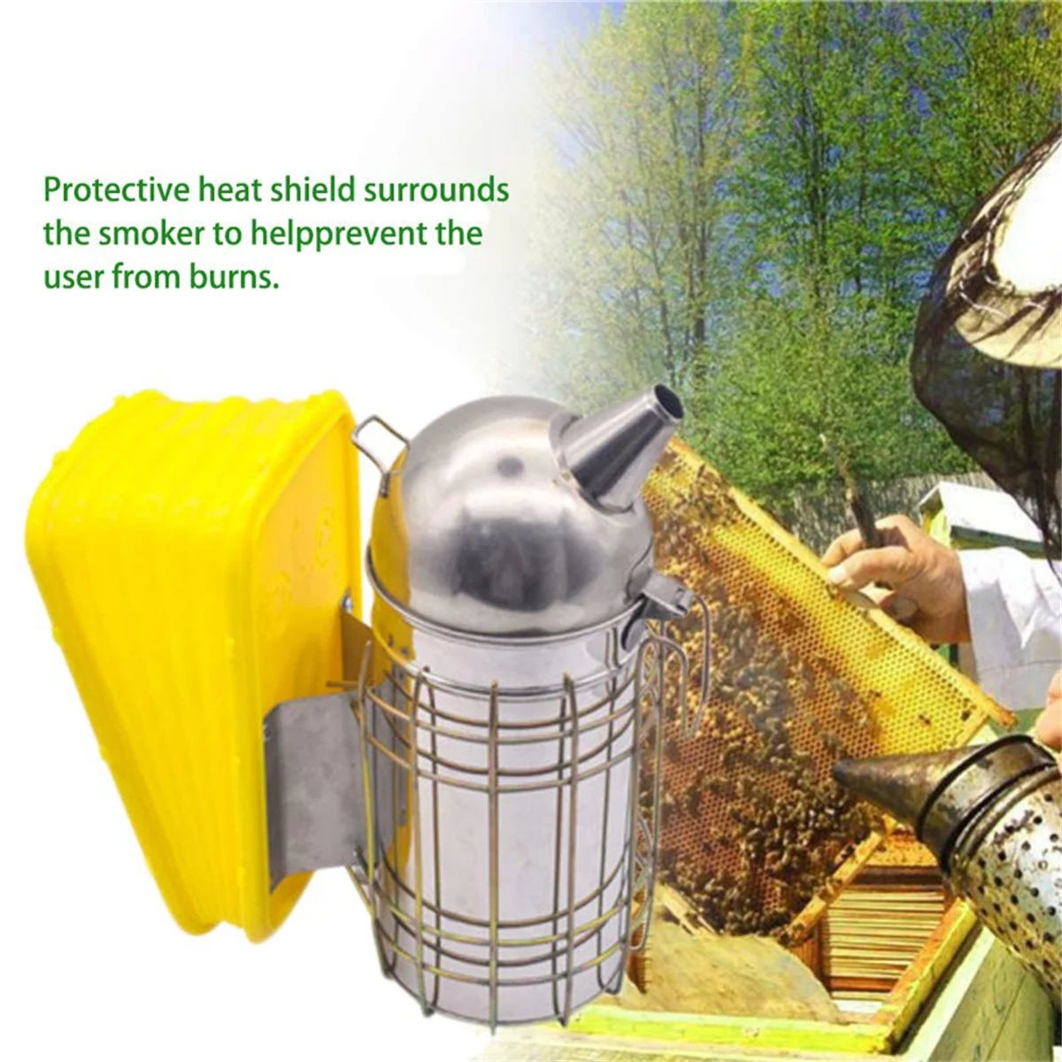 Bee Beehive Fogging Machine Smoke Smoker Plastic Blast Board Beehive Honeycomb Frame Beekeeping Tool Accessories