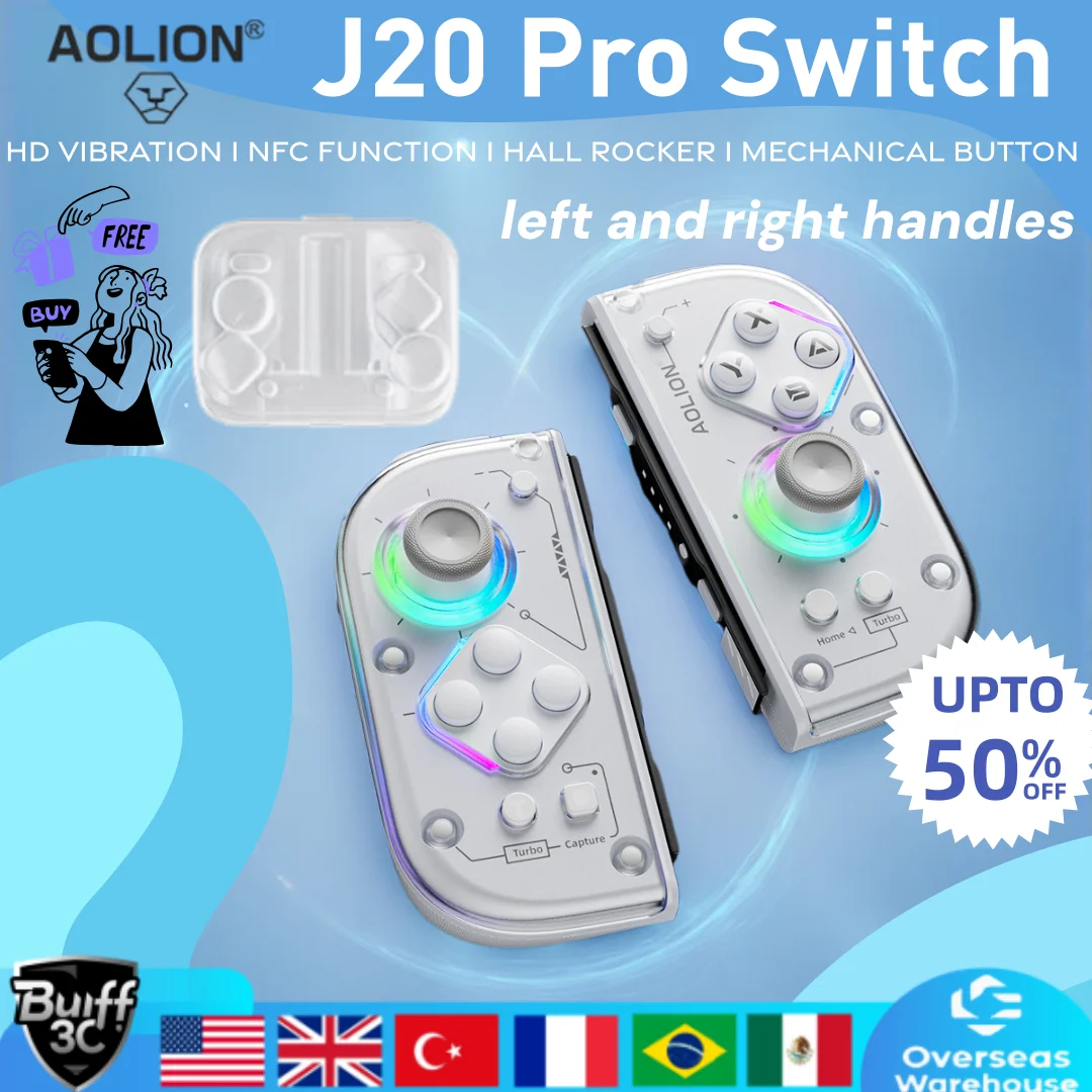 aolion-new-j20-for-switch-2-rgb-ワイヤレスナイト左右コントローラー-ホールジョイスティック-ゲームパッド-充電グリップ付き-switch用