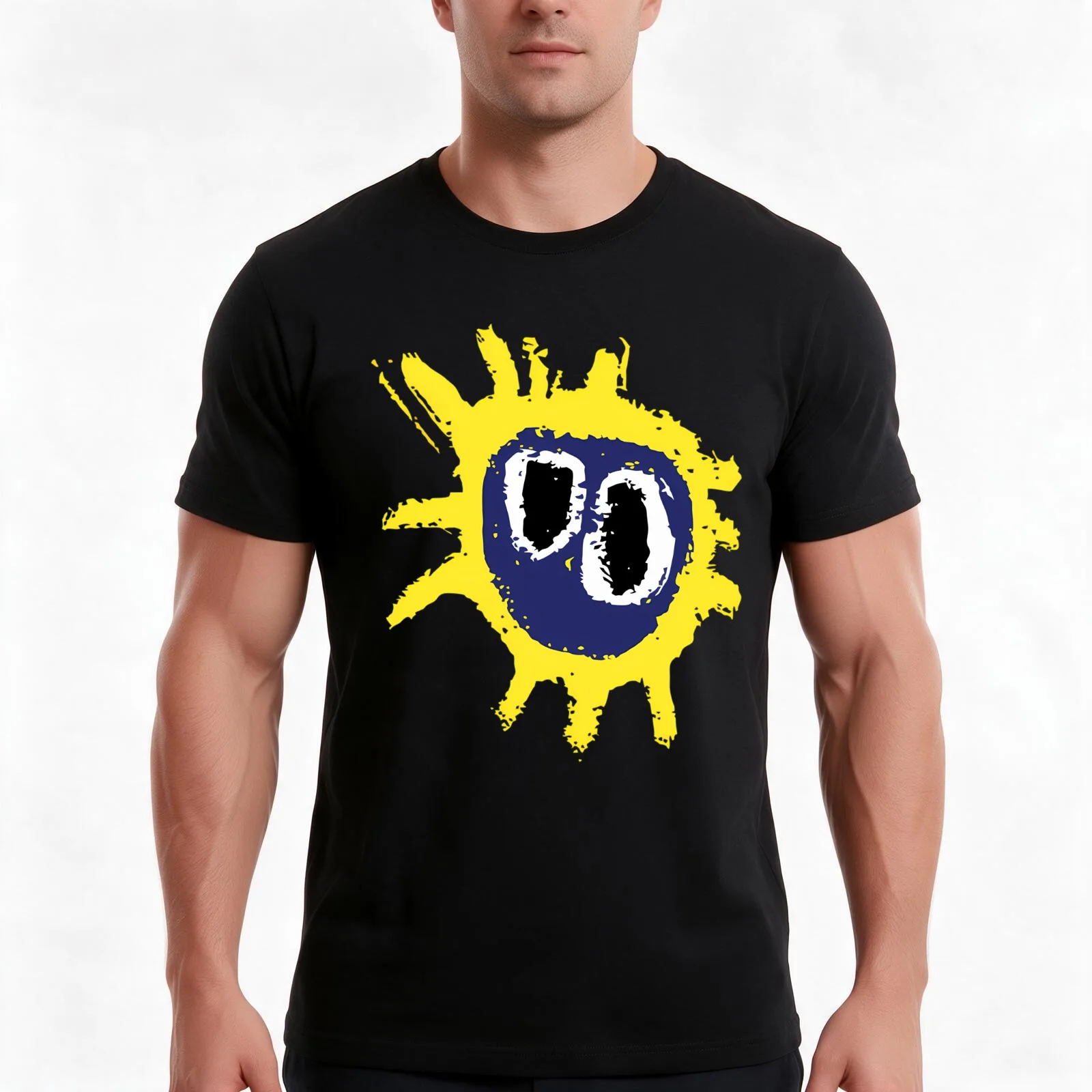 Screamadelica Primal T-Shirt Summer Casual Cotton Tee Oversized Streetwear Tops Vintage Graphic Print Loose Fit Short Sleeve