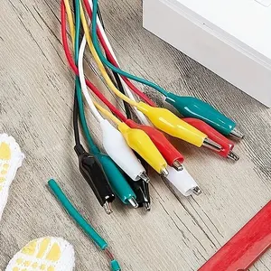 10PCS Alligator Clips Electrical DIY Test Leads Alligator Double-ended Crocodile Clips Roach Clip Test Jumper Wire