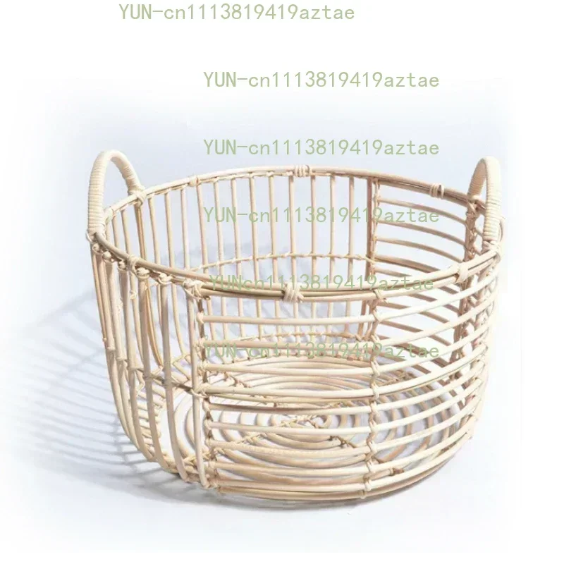 For Nordic Hand Woven Wicker Home Laundry Basket Modern Simple Toy Clothes Storage Box Multifunctional Decorative Organizer