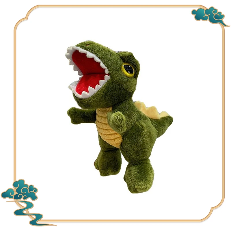 Simpatico ciondolo in peluche con piccolo dinosauro, articoli per il venditore ambulante, commercio all'ingrosso di bambole, bambola Tyrannosaurus rex, portachiavi, peluche