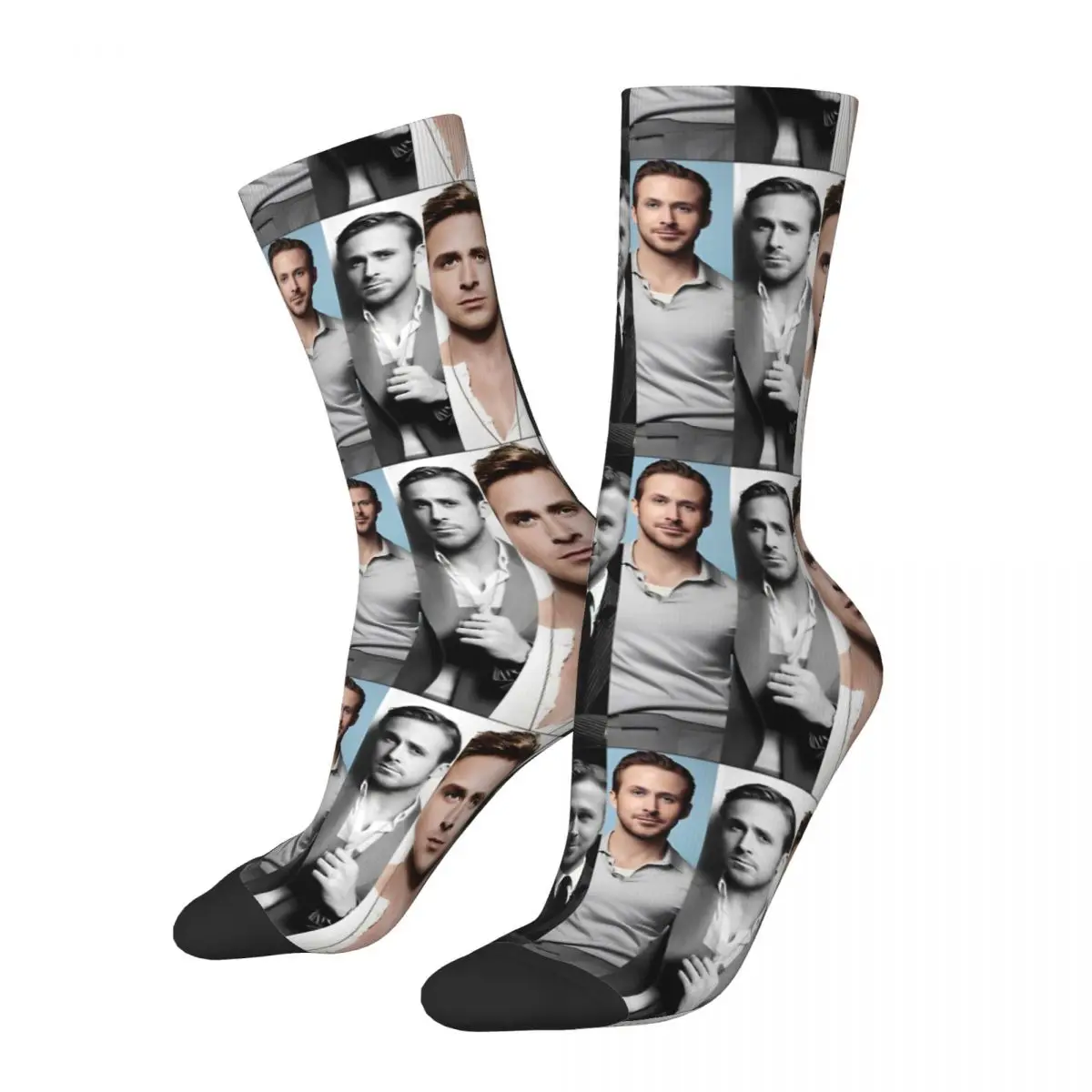 Ryan Gosling Stockings Theme Design Fashion Custom Vintage Socks Winter Anti Bacterial Socks Men Cycling Comfortable Socks