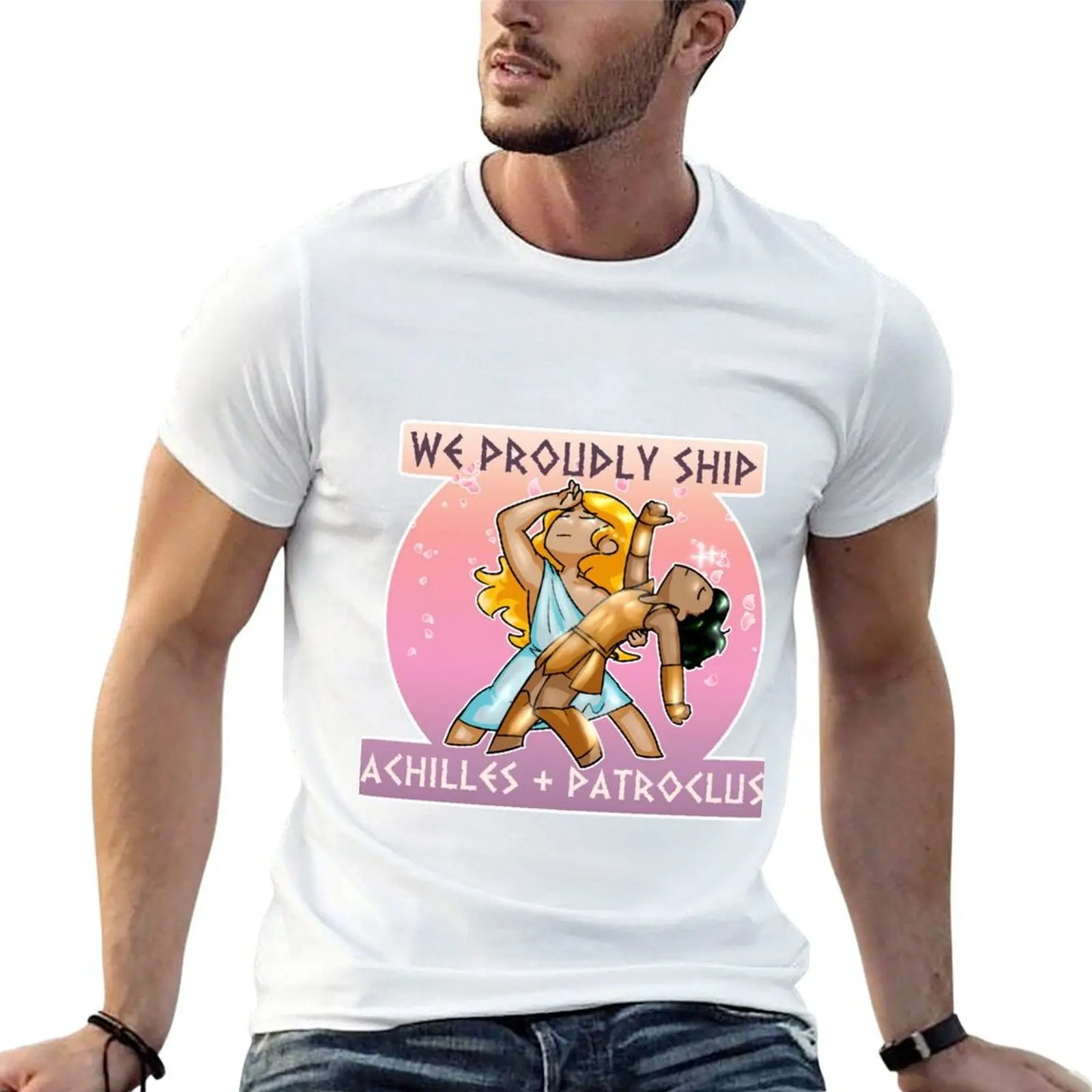 Achilles + Patroclus T-Shirt t shirts with prints t shirt man designer man t shirts cotton T-shirt