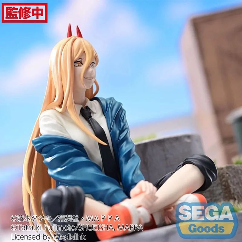 متوفر في المخزون جائزة سدادة المعكرونة SEGA Chainsaw Man Sitting Pose - مجموعة شخصيات الرسوم المتحركة الرسمية Denji & Power، شاشة عرض مكتبية قابلة للجمع #2