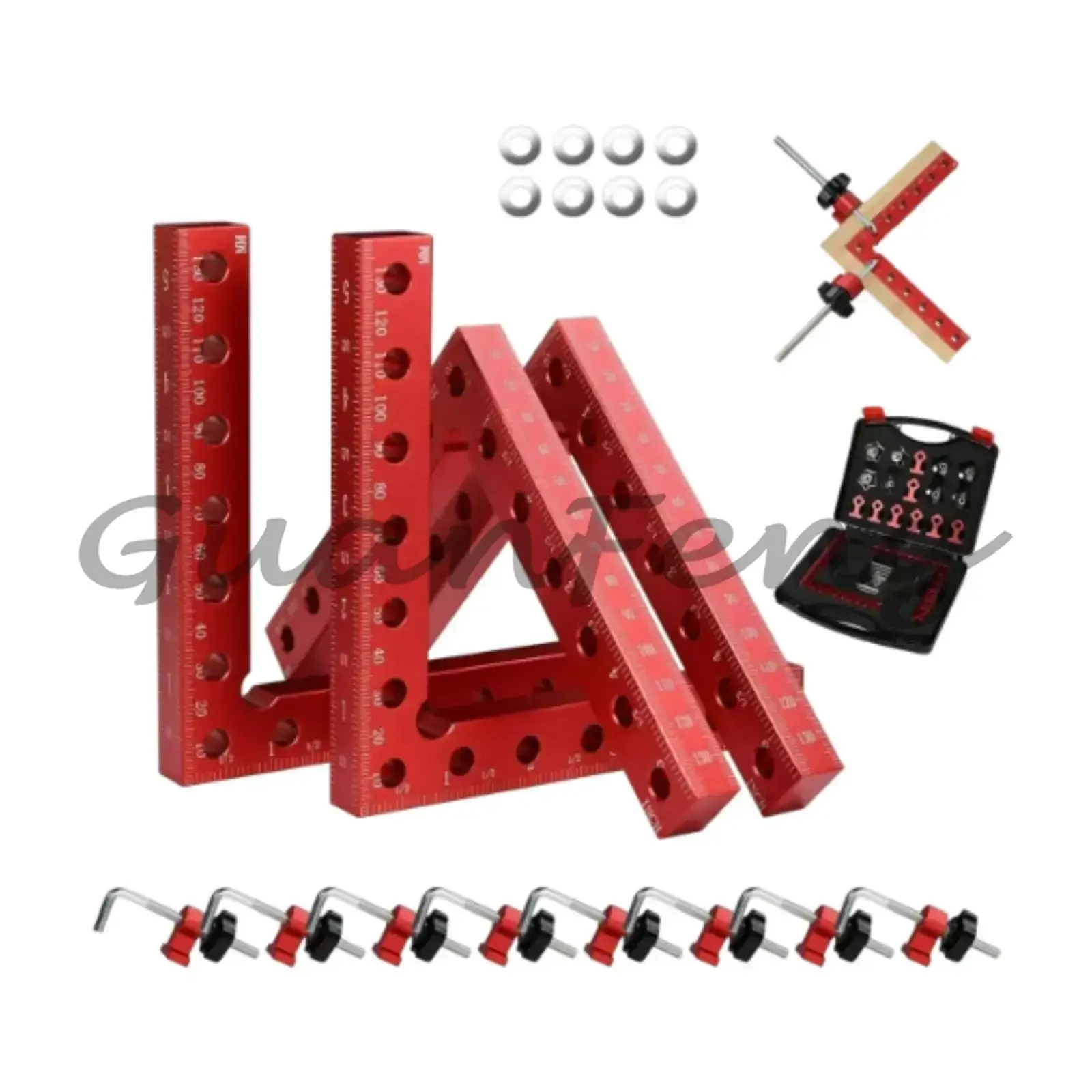 4Pcs 90 Degree Aluminum Alloy Corner Clamp Right Angle Clip for Photo Frame Woodworking Assembly