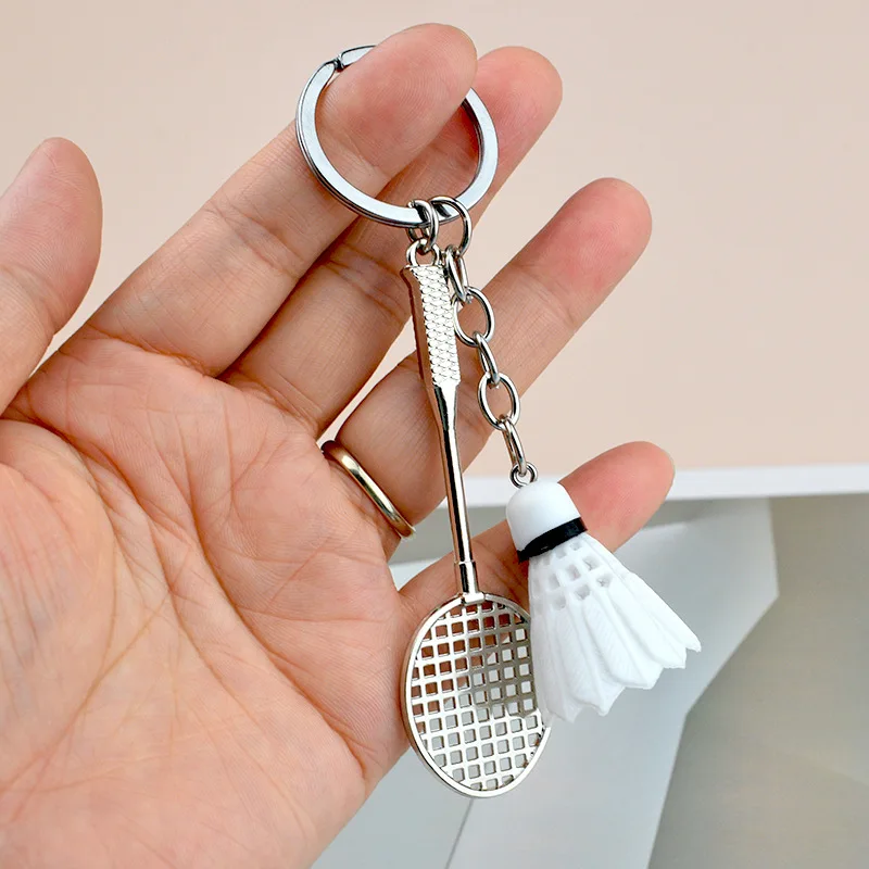 Badminton Keychain - New Design Cool Luxury metal Keychain Car Key Chain Key Ring chain pendant For Enthusiasts Gift  #1-17228