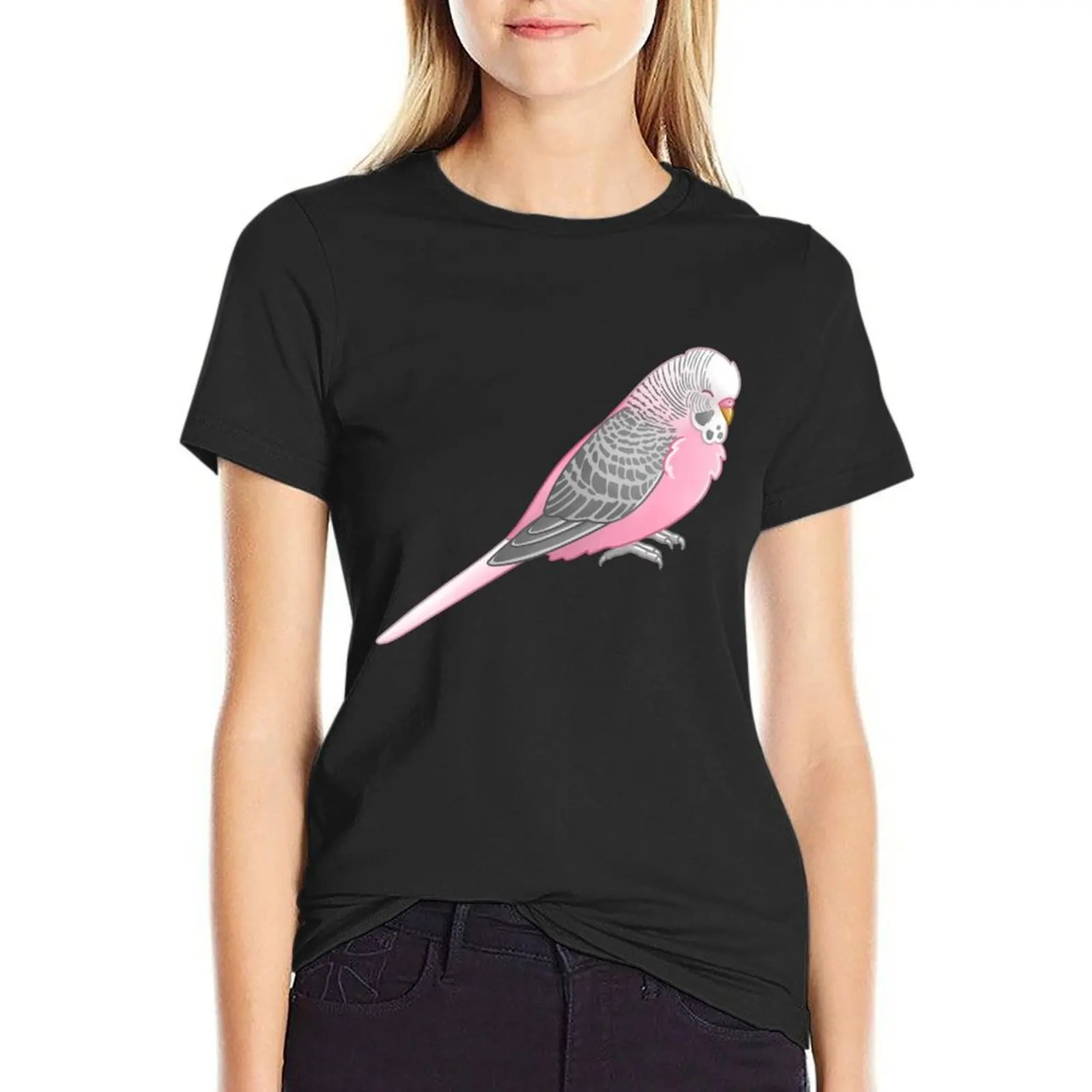 

Demigirl Pride Budgie T-Shirt tees Blouse customs design your own Short sleeve tee t shirt for Women