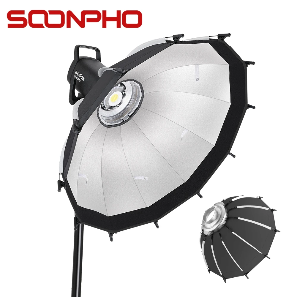 

SOONPHO 120cm Softbox Bowens Mount with Honeycomb Gird Diffusers Soft Box for Godox Photography Lighting LED Video Fill Light