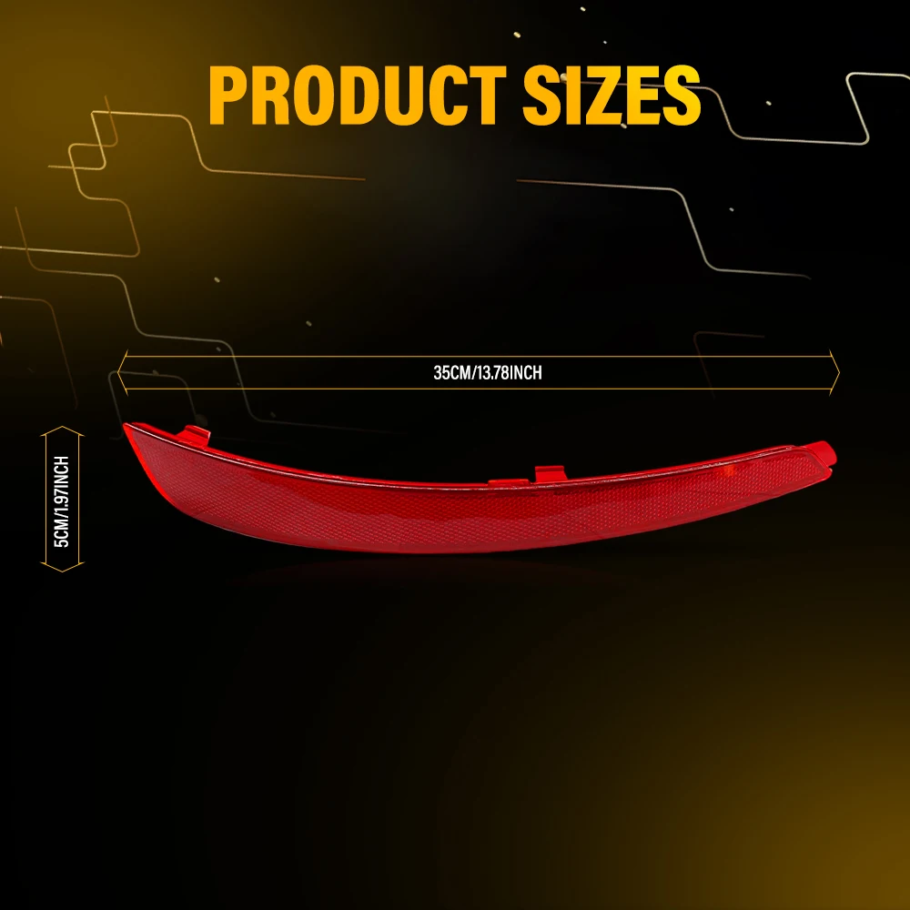 1Pcs Left Right Side Rear Bumper Reflector Red Lens 5E5945105 For Skoda Octavia 2013 2014 2015 2016 Car Replacement Accessories