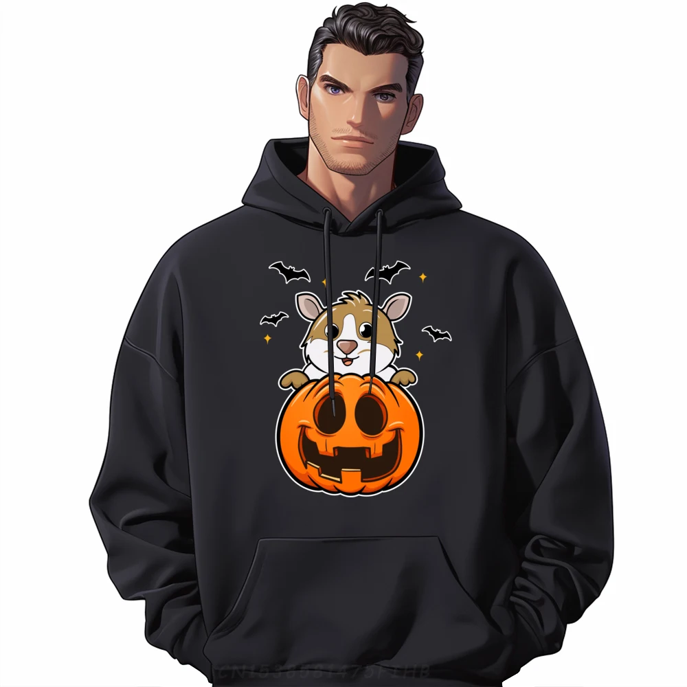 

Funny Halloween Guinea Pig Lovers Pumpkin Sweatshirts For Men Classic and versatile Custom Hoodies Big And Tall Graphic